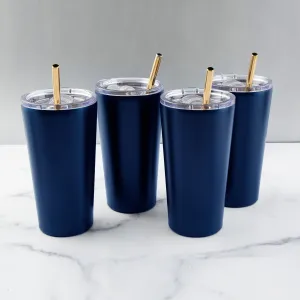 20 Oz Navy Highball Tumblers, Set Of 4