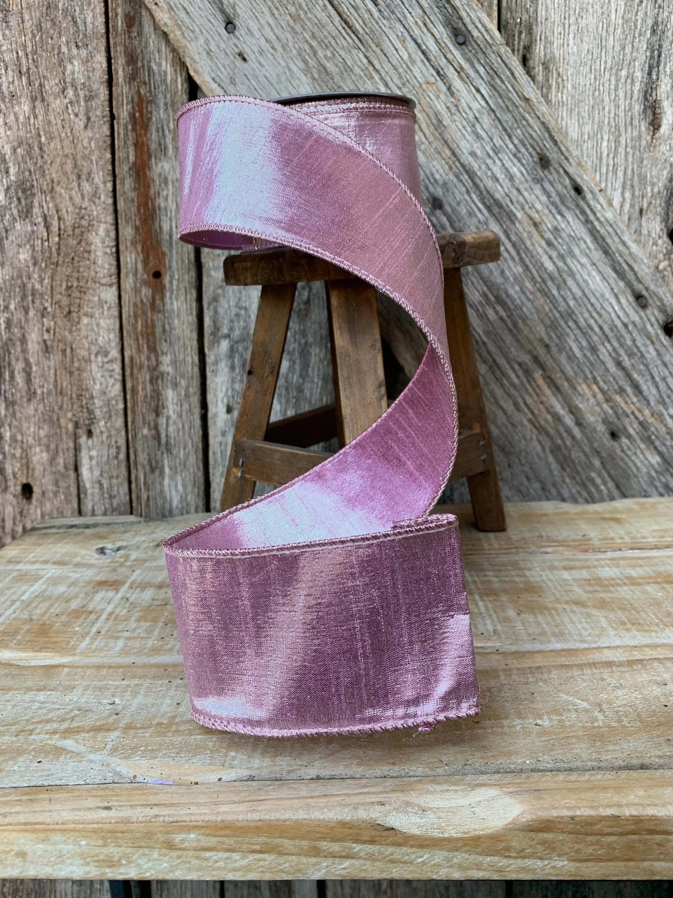 2.5 Light Pink luster ribbon, farrisilk color accent ribbon