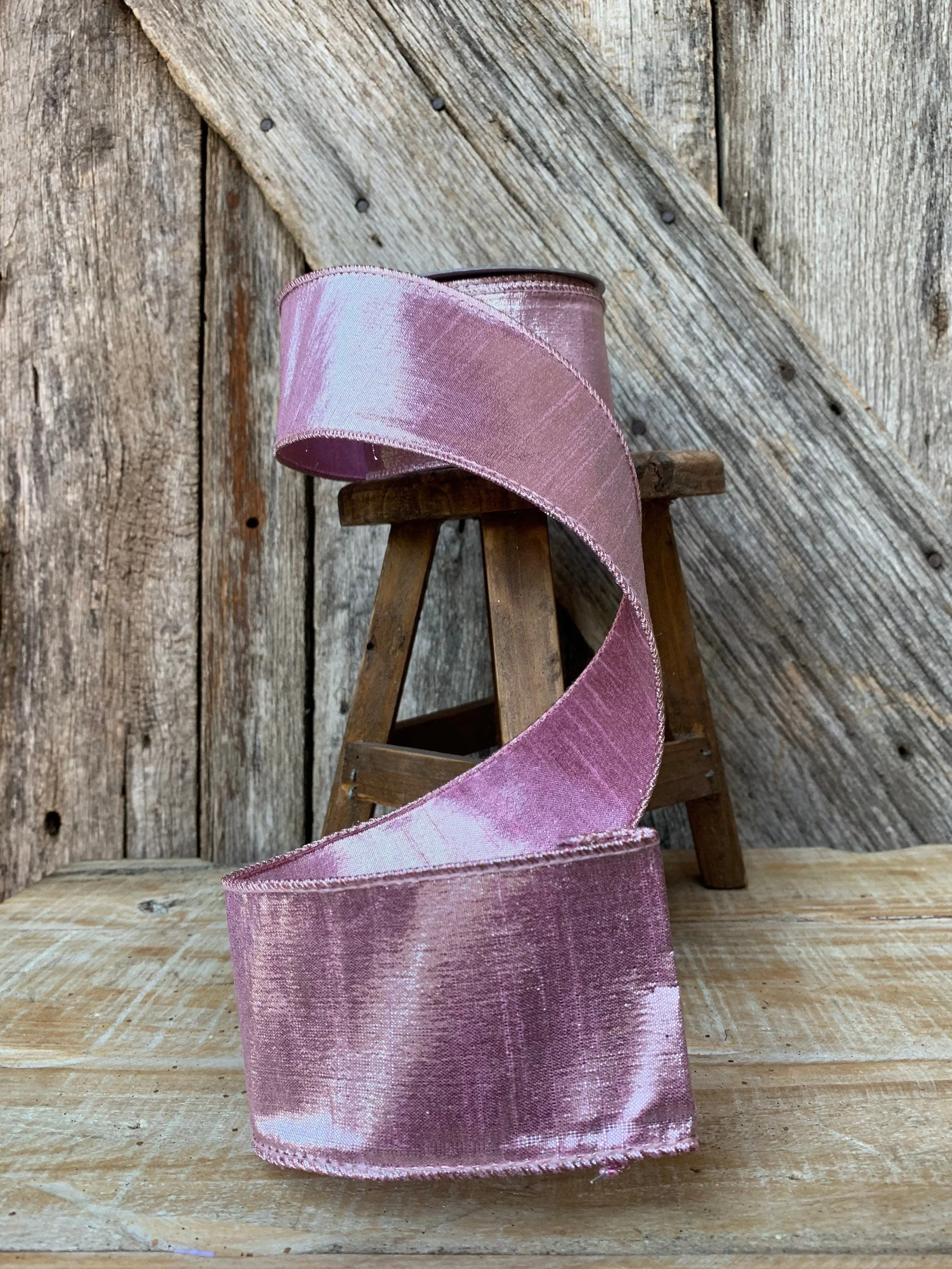 2.5 Light Pink luster ribbon, farrisilk color accent ribbon