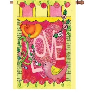 28 in. Valentine's Day House Flag - Love Always