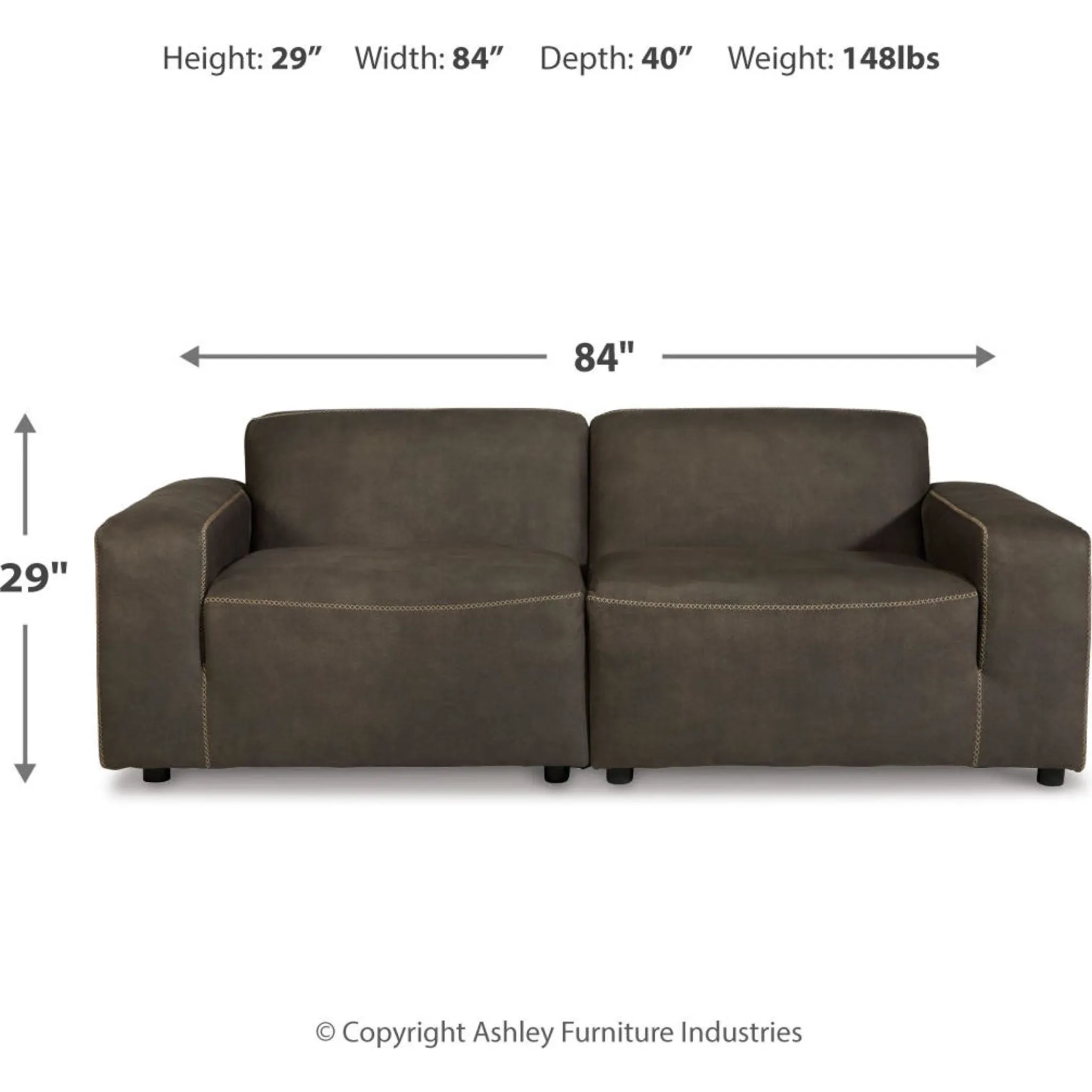 Allena 2 Piece Modular Sectional