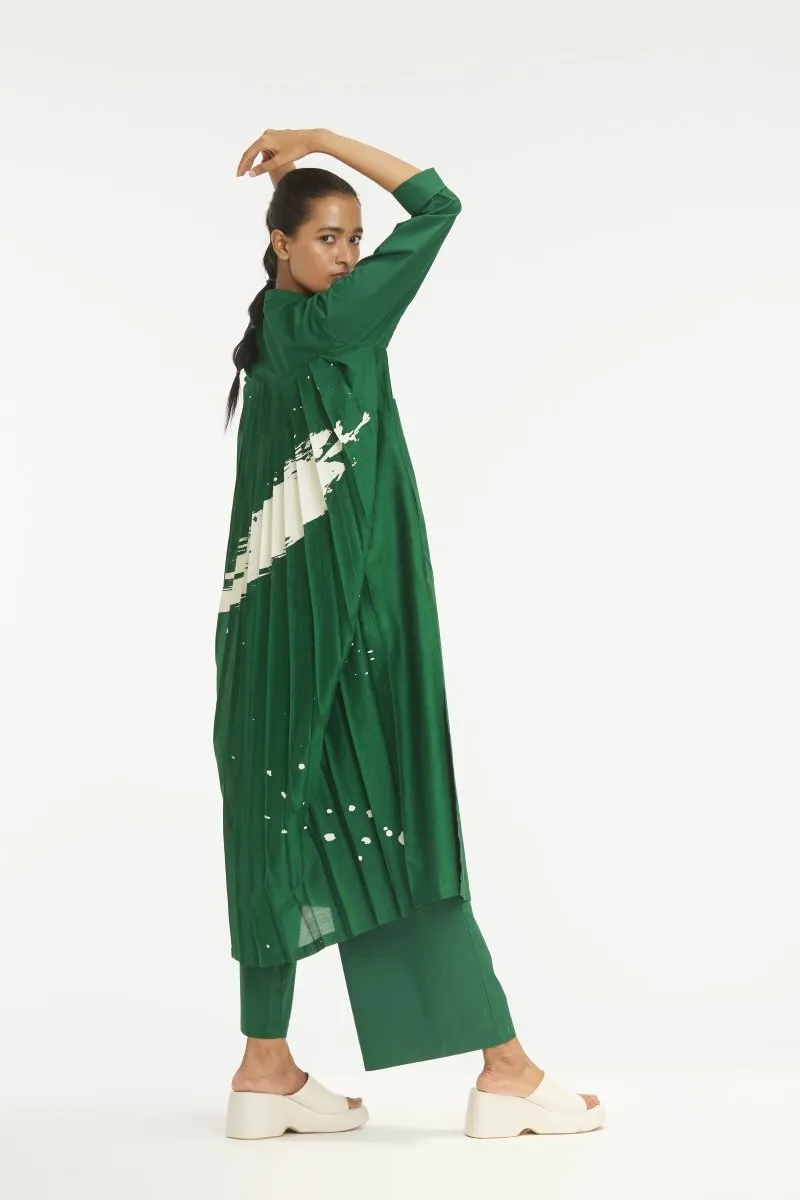 Back Pleat Jacket Co-ord Emerald Green