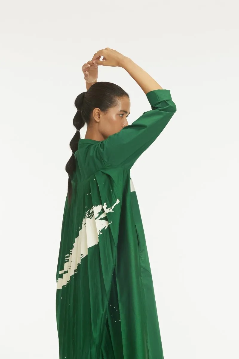 Back Pleat Jacket Co-ord Emerald Green