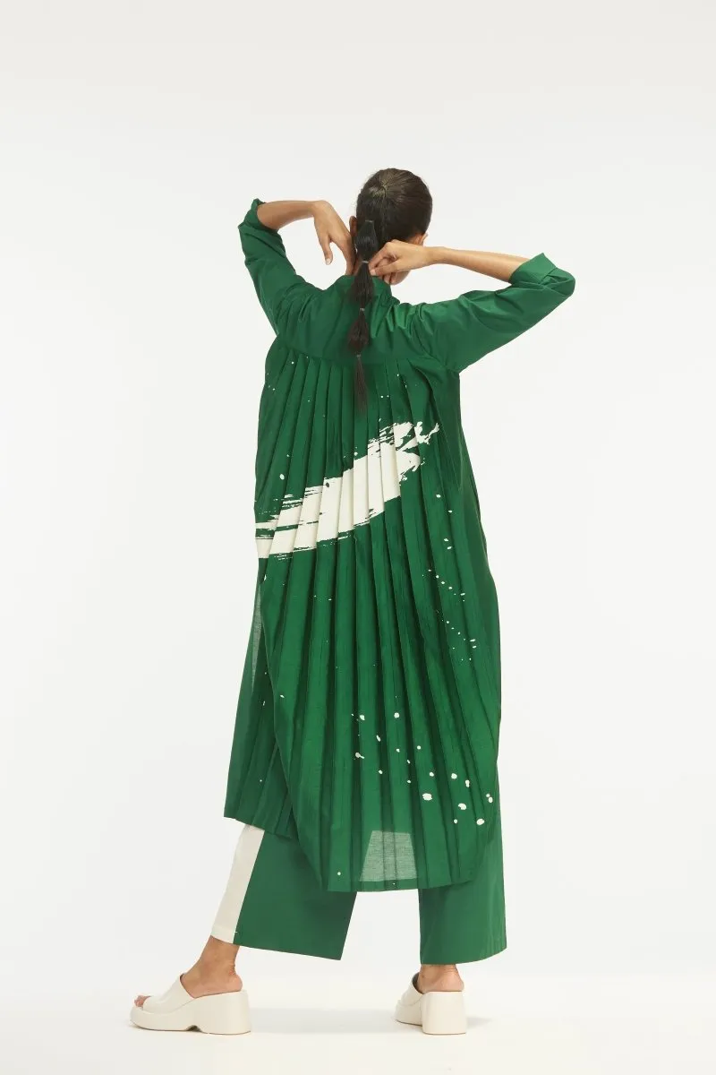 Back Pleat Jacket Co-ord Emerald Green