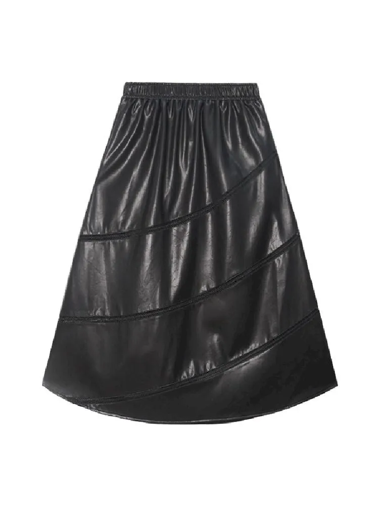 Black half-body skirt【s0000005375】