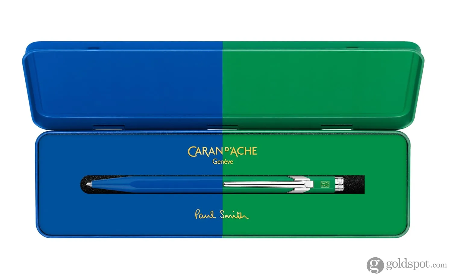 Caran d'Ache 849 Paul Smith 4 Ballpoint Pen in Cobalt & Emerald