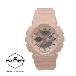 Casio Baby-G BA110 Series Rose Gold Metallic Pink Resin Band Watch BA110RG-4A BA-110RG-4A BA110XRG-4A BA-110XRG-4A