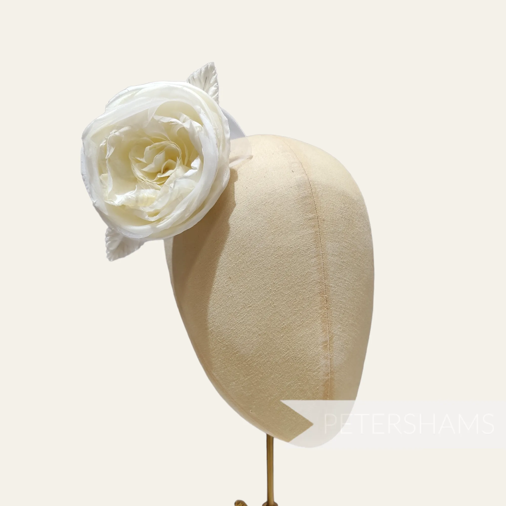 'Celia' 9cm Cabbage Rose Silk Millinery Flower Mount