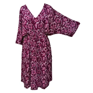 Cherry Batik Viscose Maxi Dress UK Size 18-32 M92