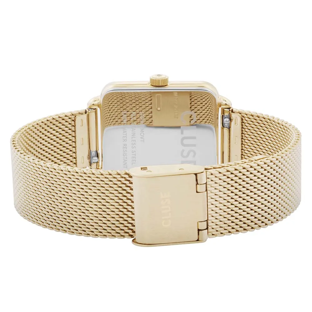 Cluse CW0101207002 La Tetragone Gold Tone Mesh Womens Watch