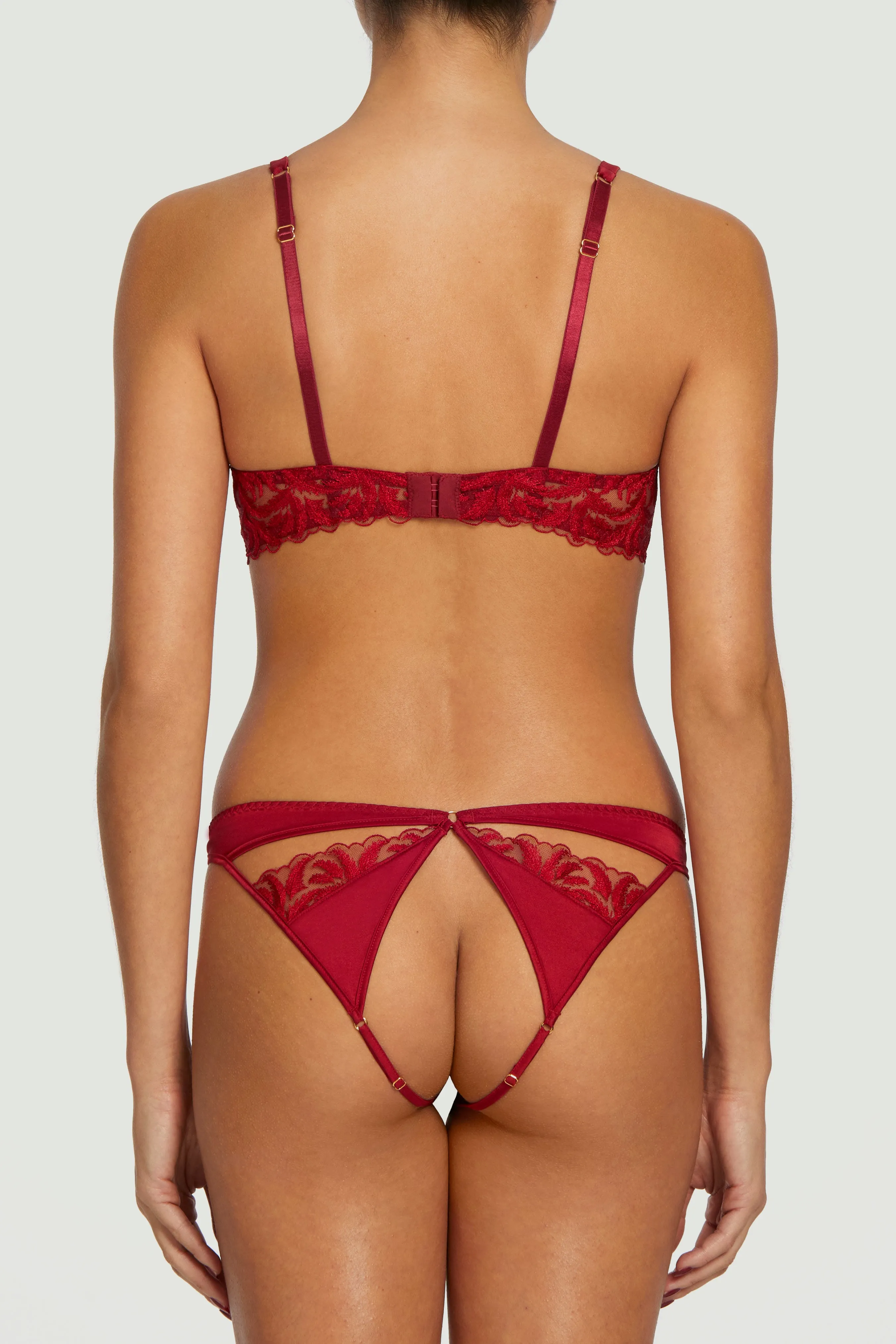 Coco de Mer Ravenna Quarter Cup Bra in Ruby