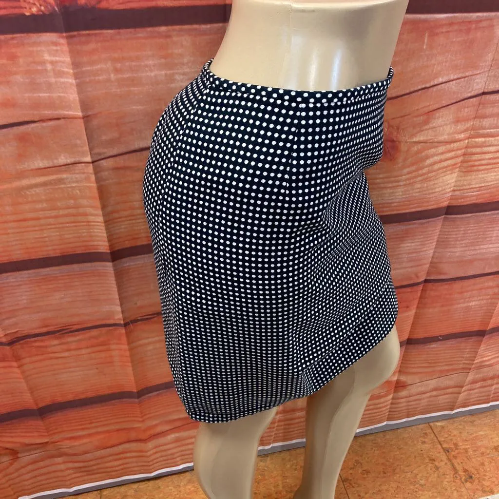 COLLECTIONS FOR LE SUIT BLACK POLKA DOT SKIRT SIZE 8 TCC