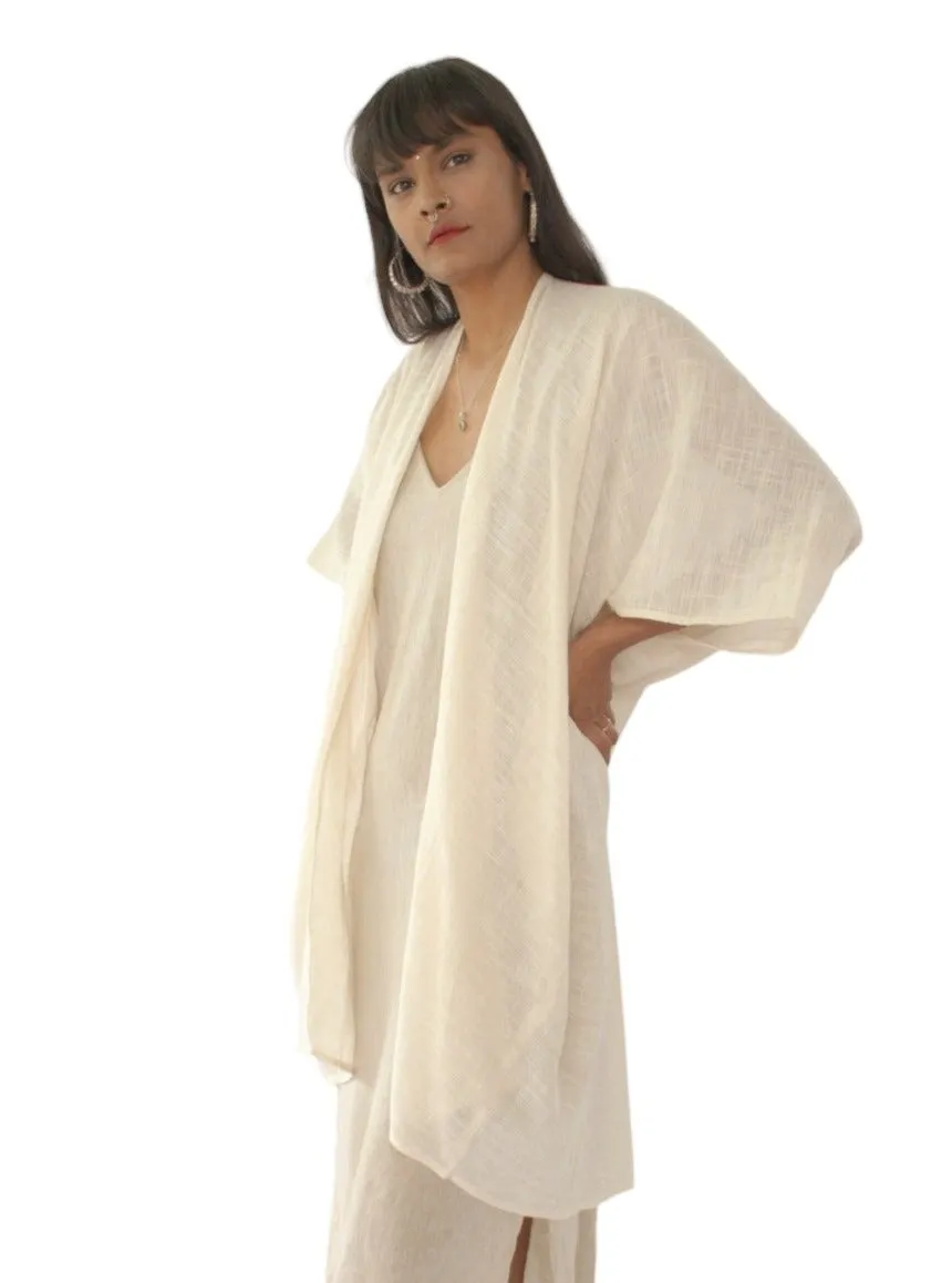 Cream Organic Cotton Shrug