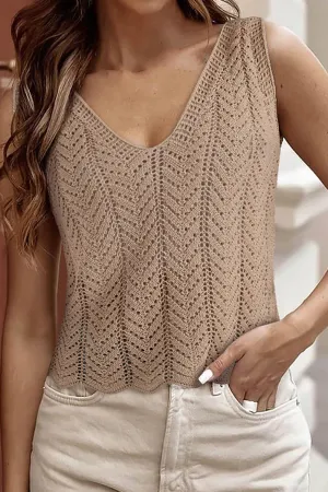 Crochet V-Neck Top