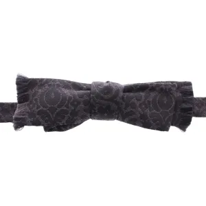 Dolce & Gabbana Elegant Black Paisley Silk-Wool Blend Bow Tie