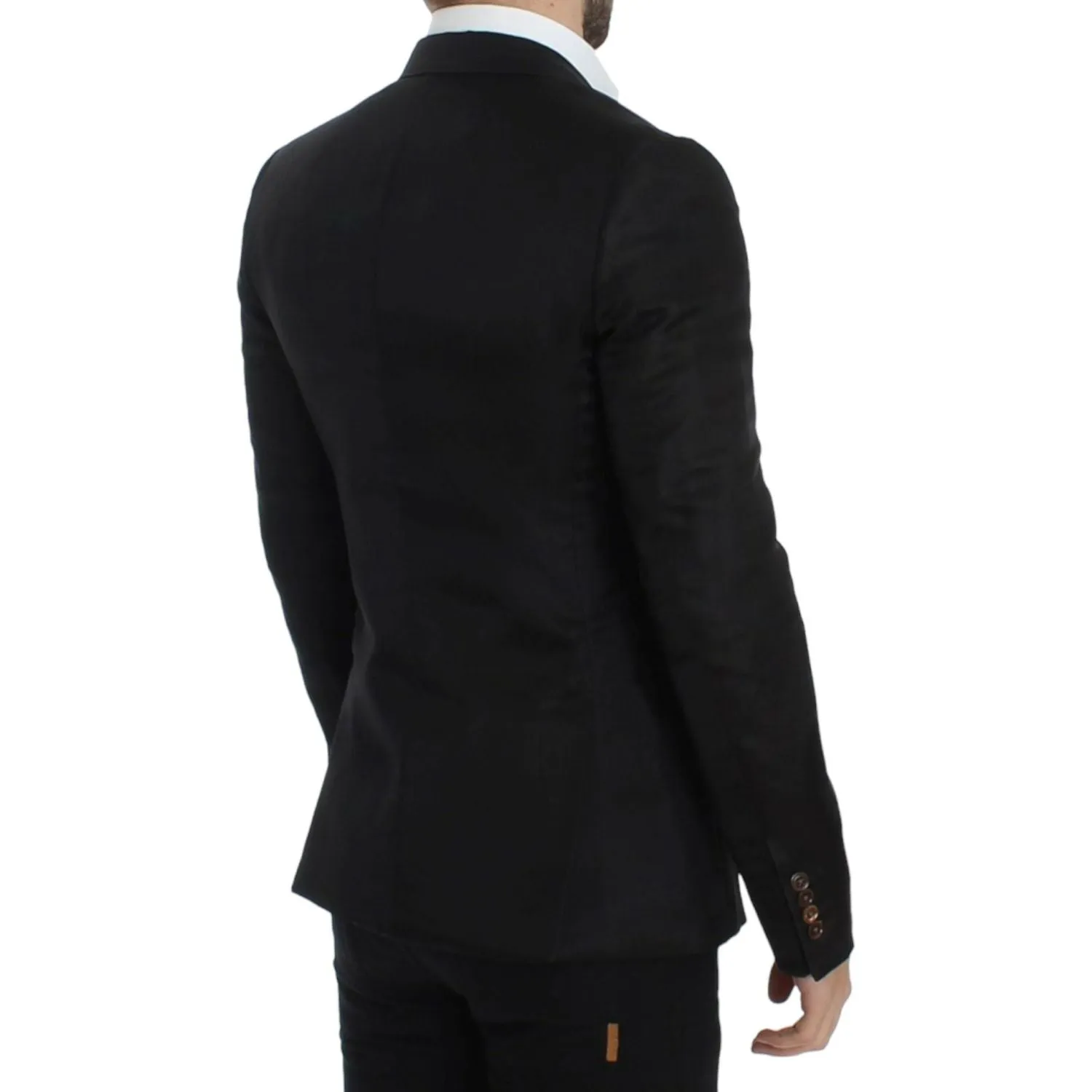 Dolce & Gabbana Elegant Black Silk Blend Two-Button Blazer