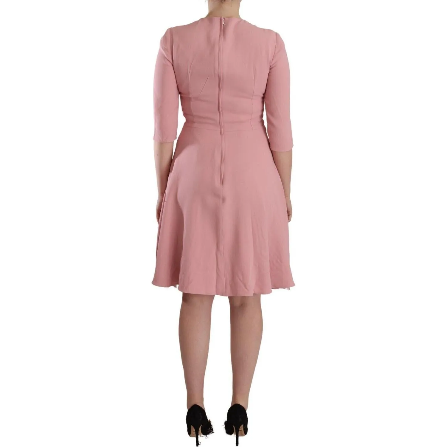 Dolce & Gabbana Elegant Pink A-Line Knee Length Dress