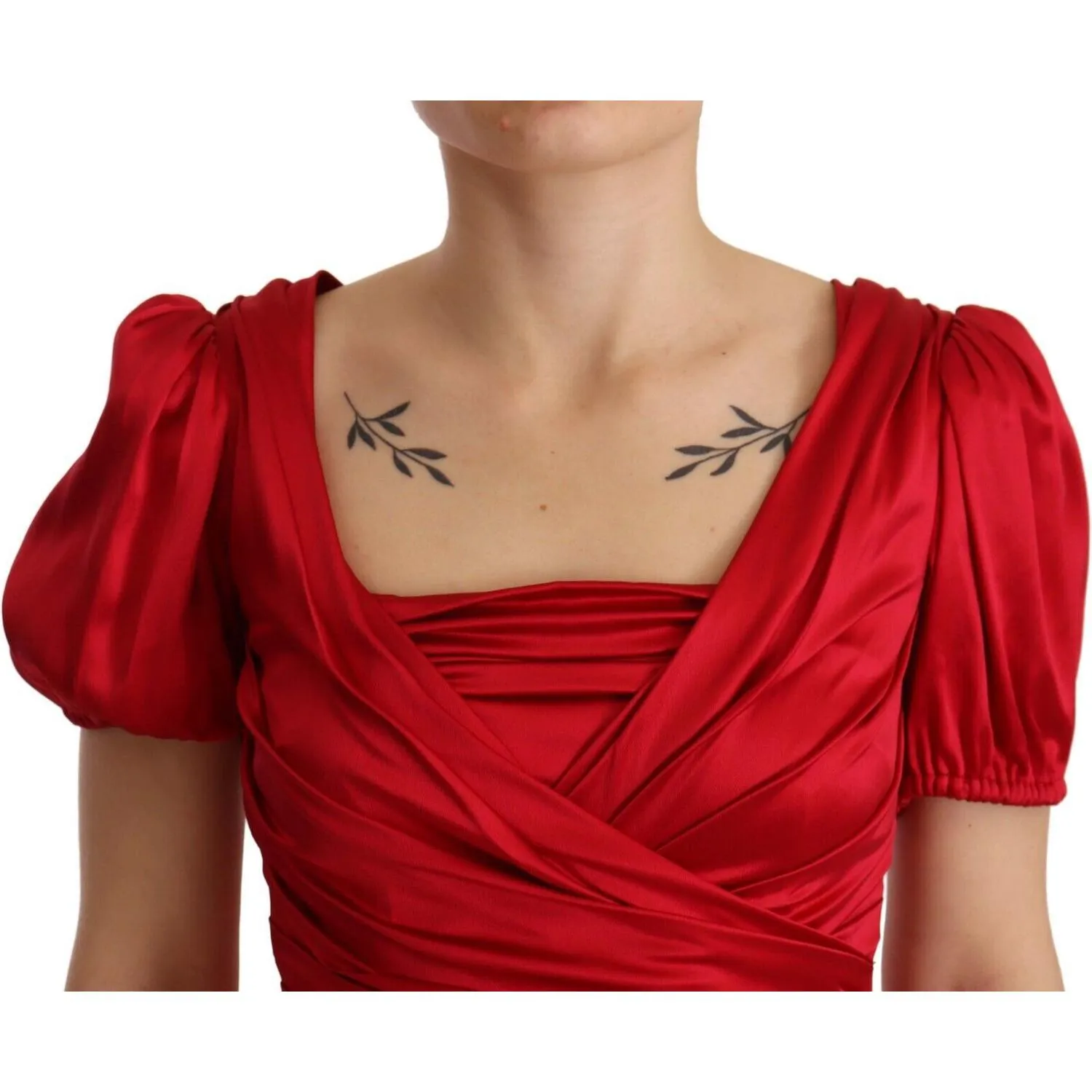 Dolce & Gabbana Elegant Red Silk Stretch Mermaid Dress