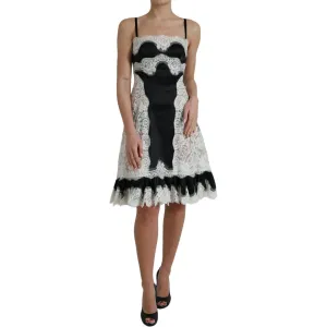 Dolce & Gabbana Elegant Silk Blend A-Line Lace Dress