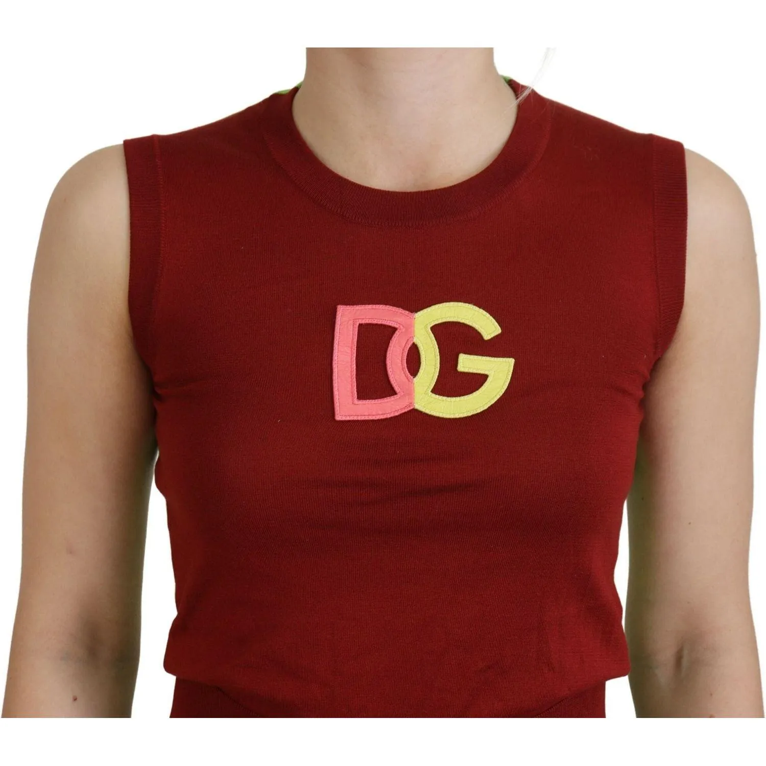 Dolce & Gabbana Elegant Silk Casual Top Red Green