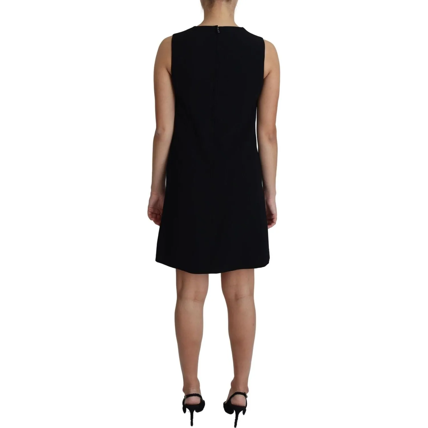 Dolce & Gabbana Elegant Sleeveless Black A-Line Mini Dress