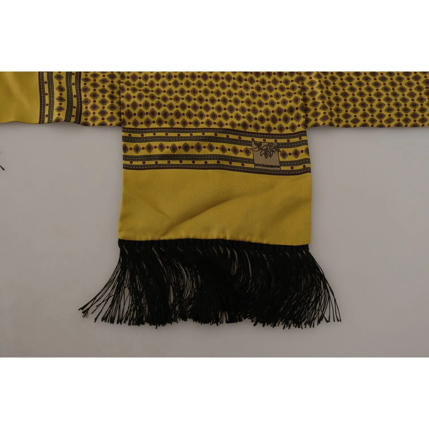 Dolce & Gabbana Elegant Yellow Silk Men's Scarf