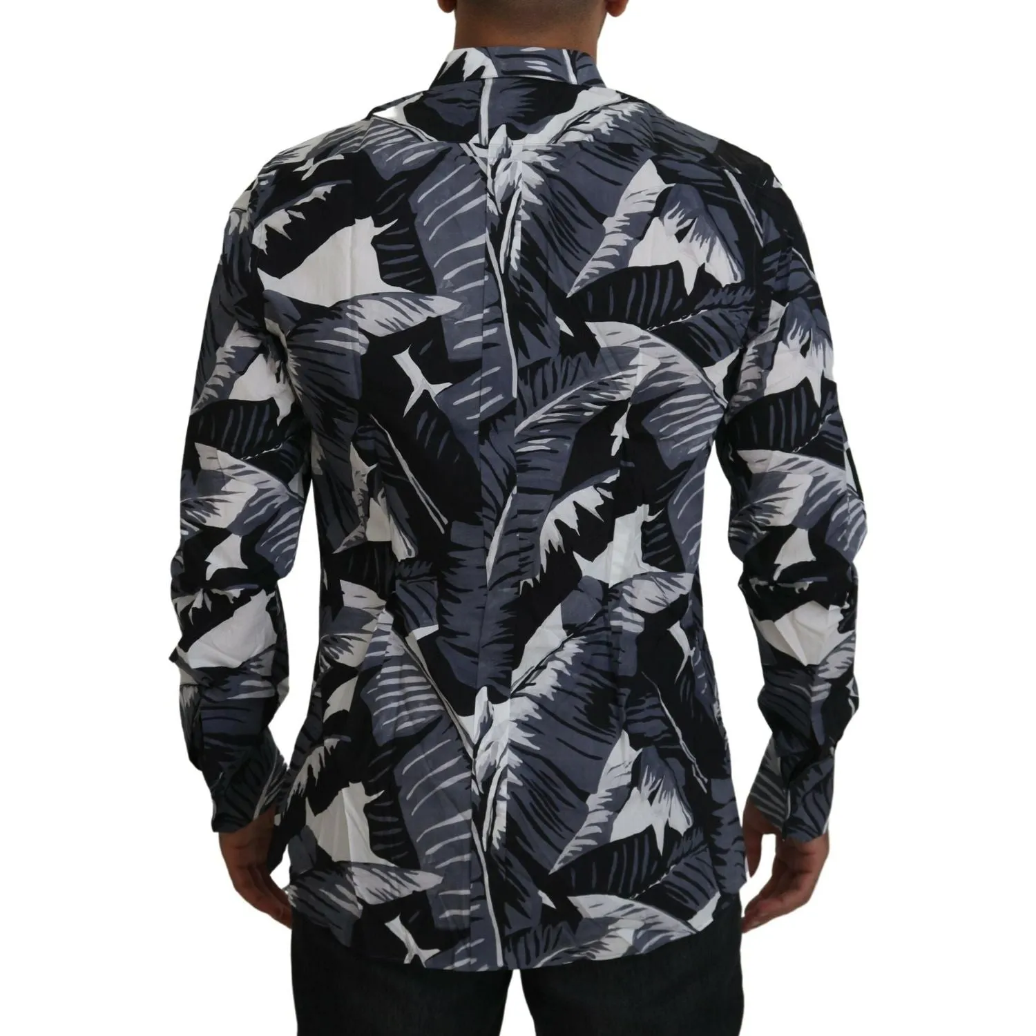 Dolce & Gabbana Multicolor Banana Leaf Print Casual Shirt