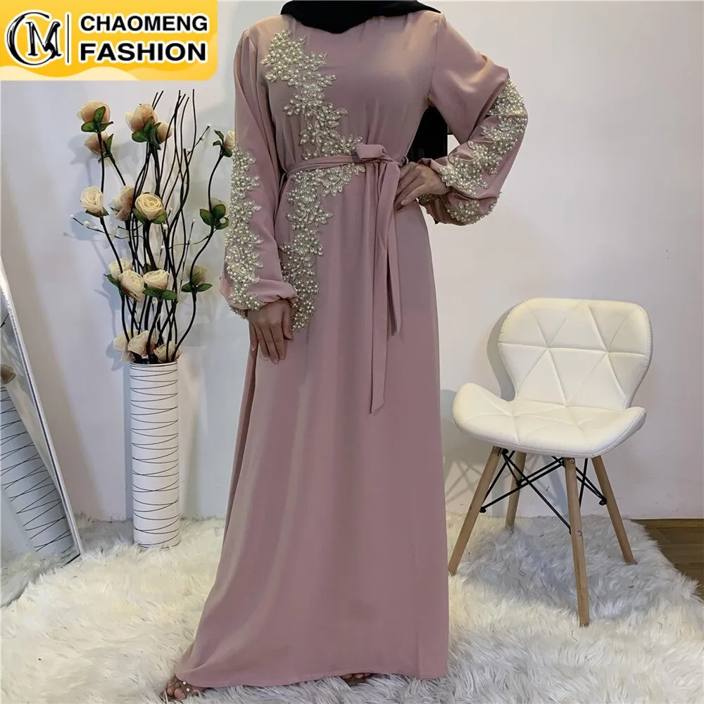 Floral Embroided Beaded Abaya