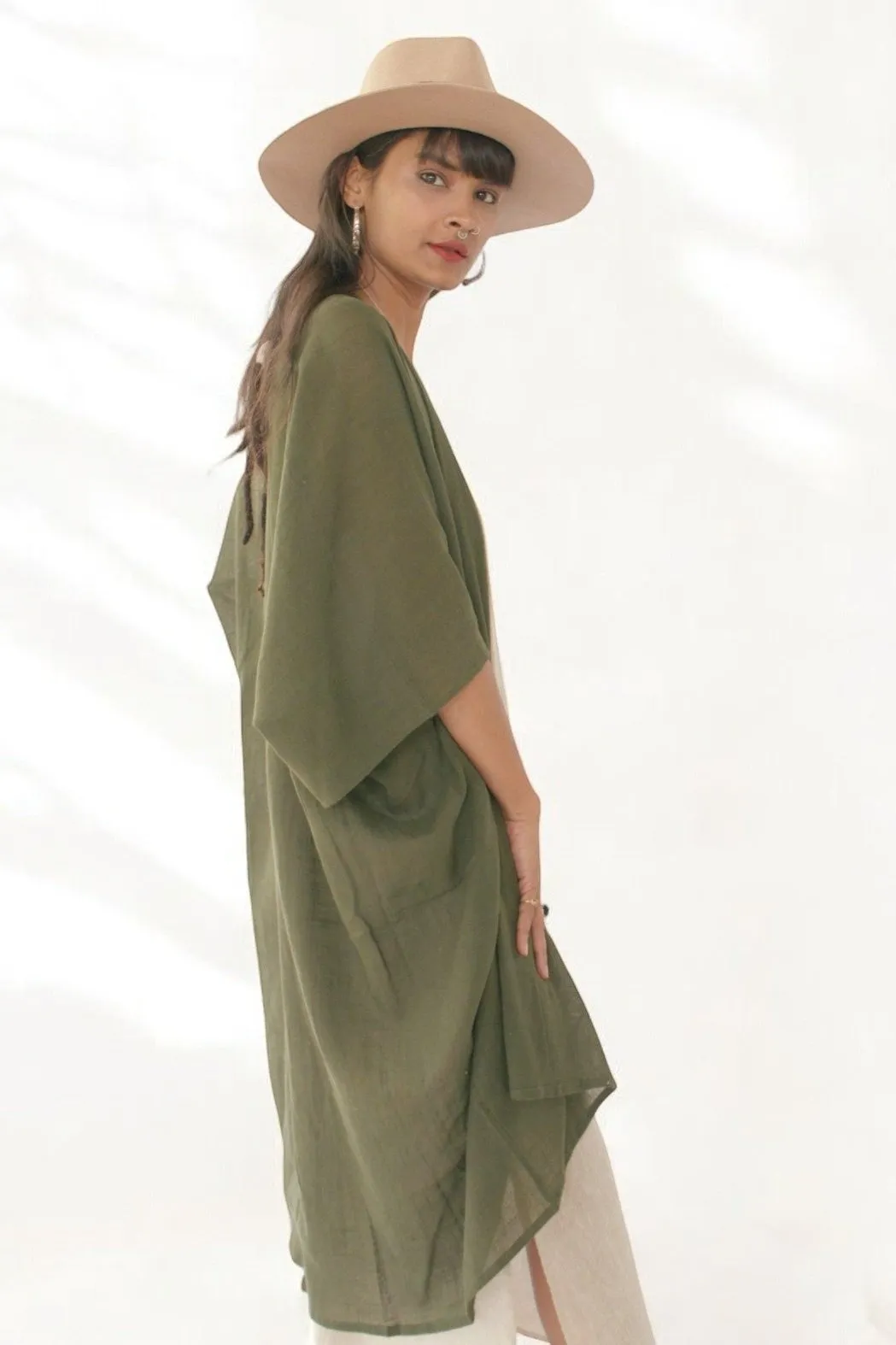 Forest Green Organic Cotton Shrug