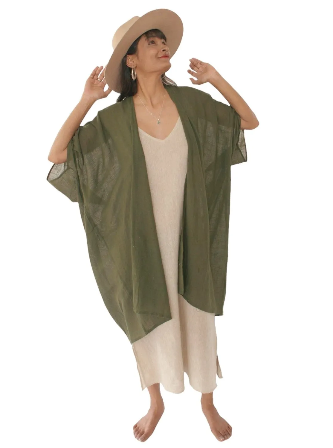 Forest Green Organic Cotton Shrug