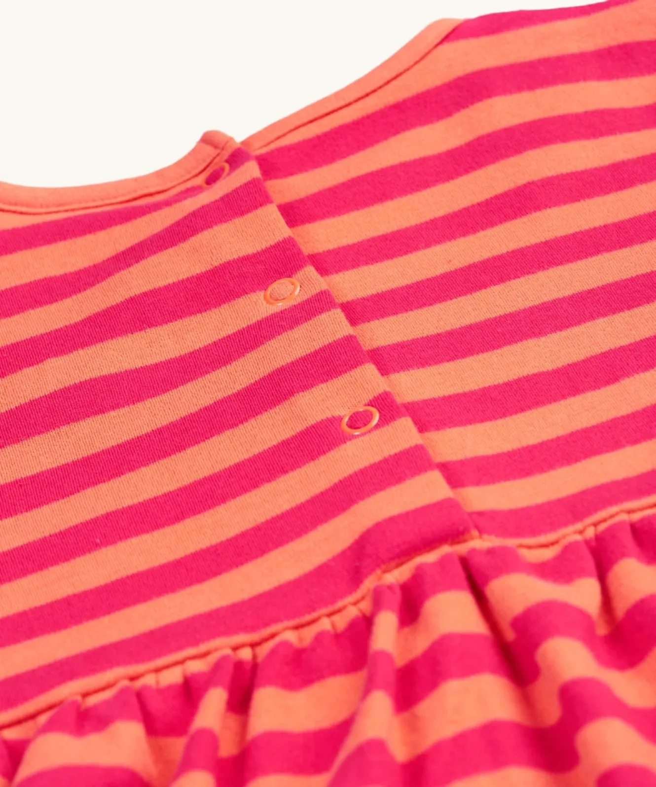 Frugi Dolcie Dress - Cantaloupe Stripe/Horse