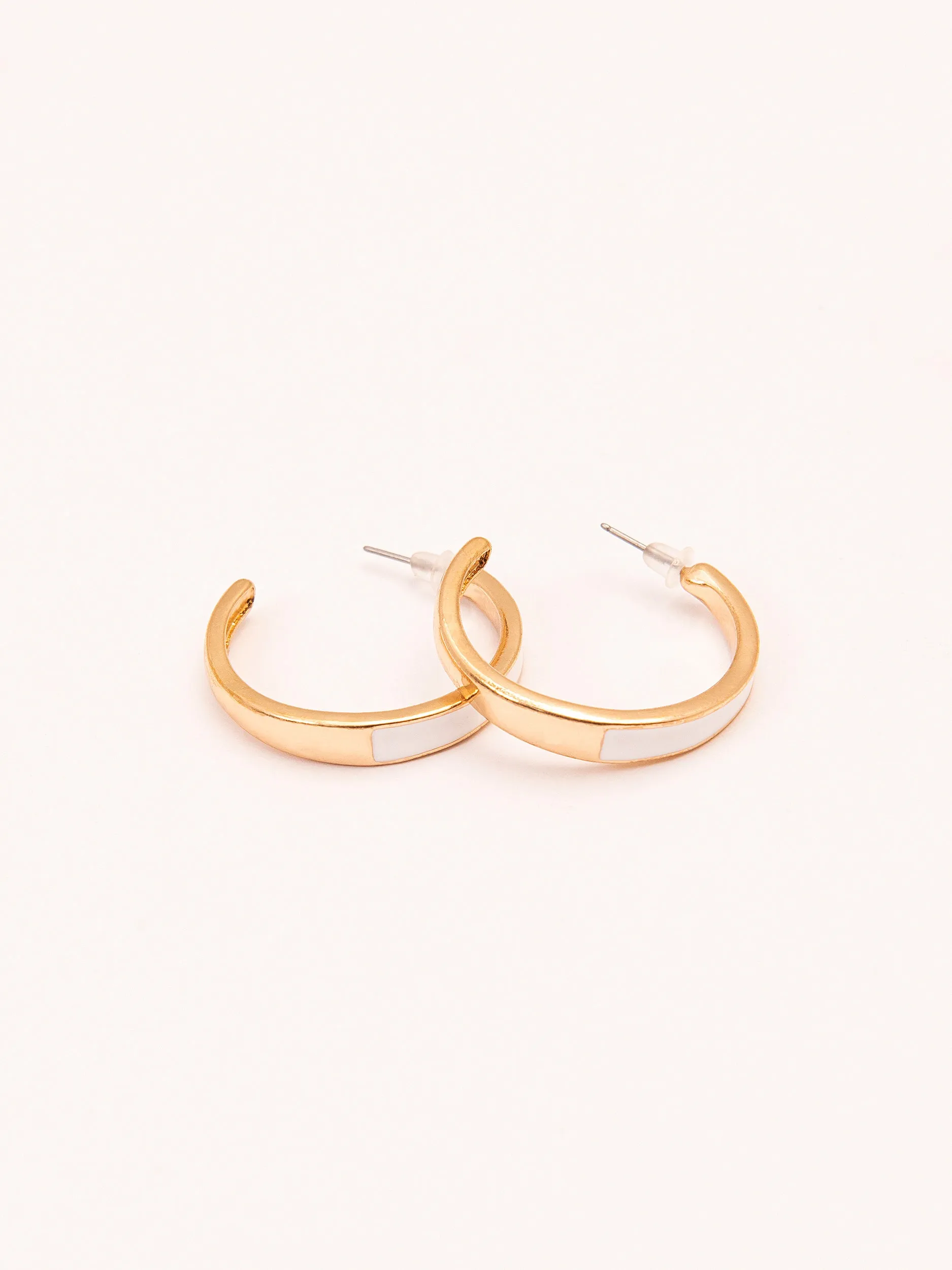 Glossy C-Hoop Earrings