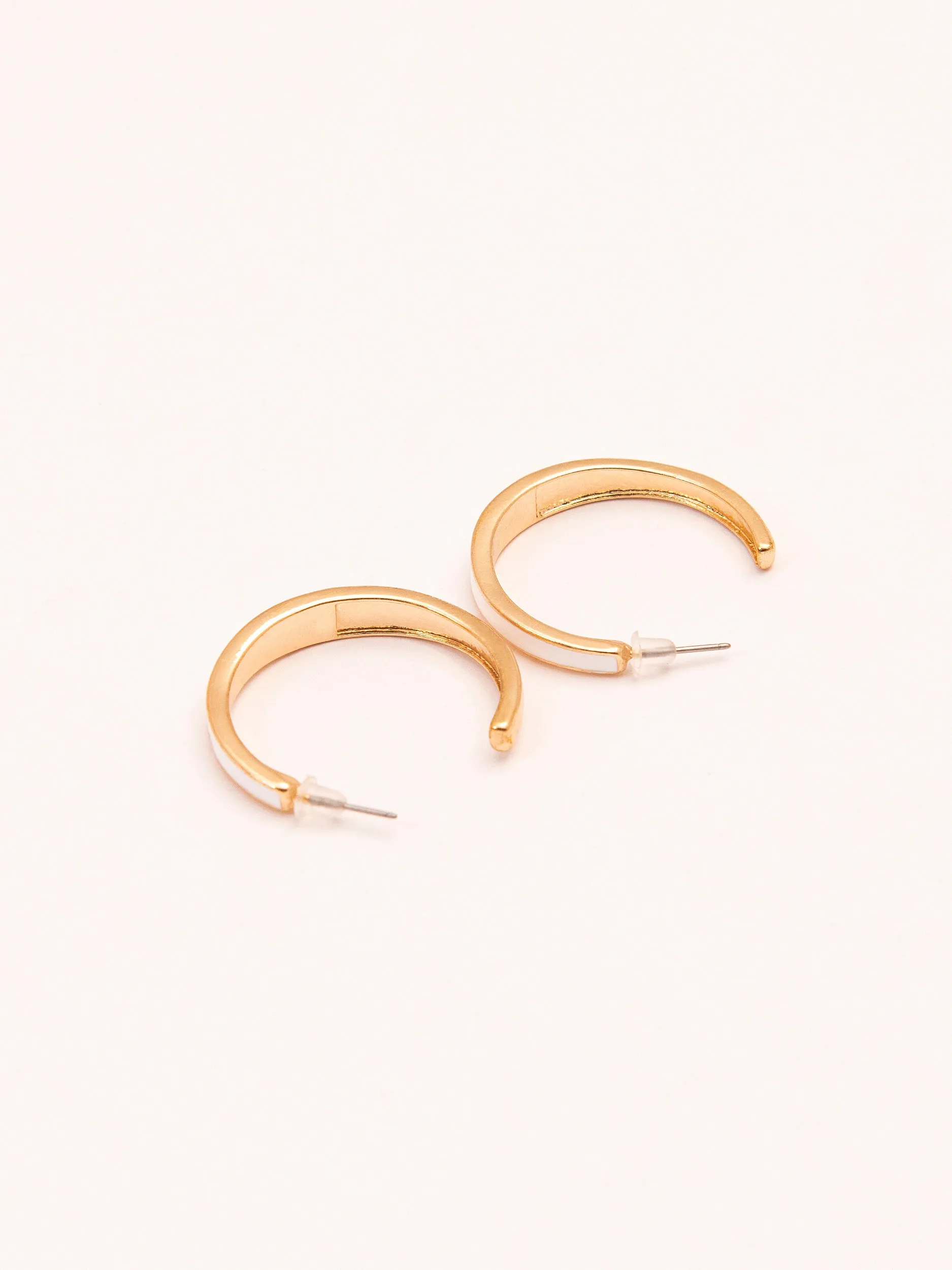 Glossy C-Hoop Earrings