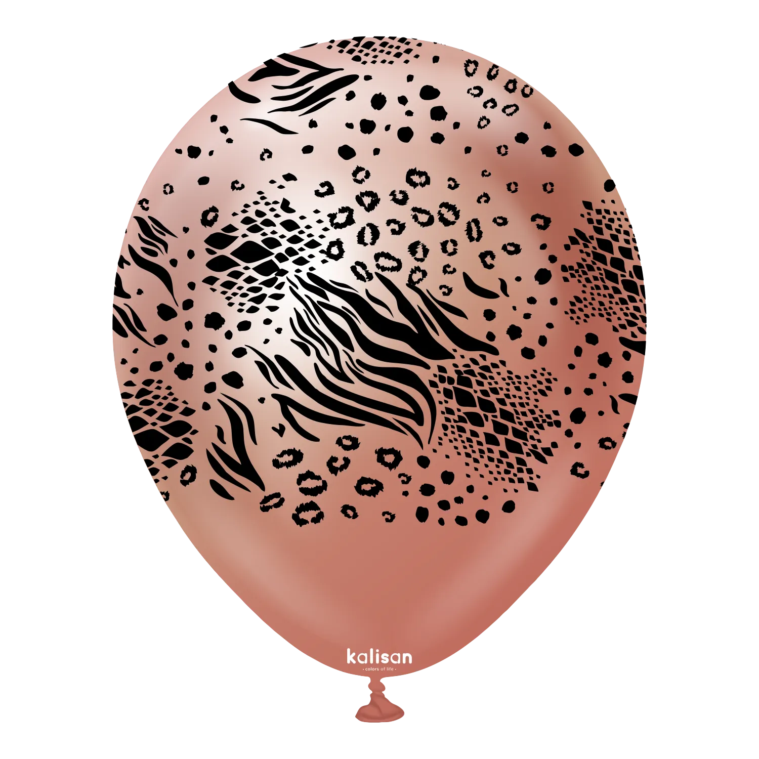 Kalisan 12" Mutant Printed Mirror Rose Gold Latex Balloon, 25 pieces