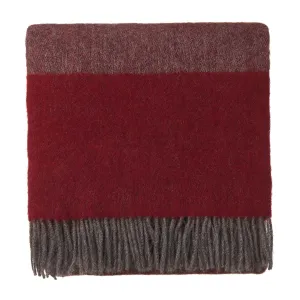 Karby Wool Blanket [Red/Grey]