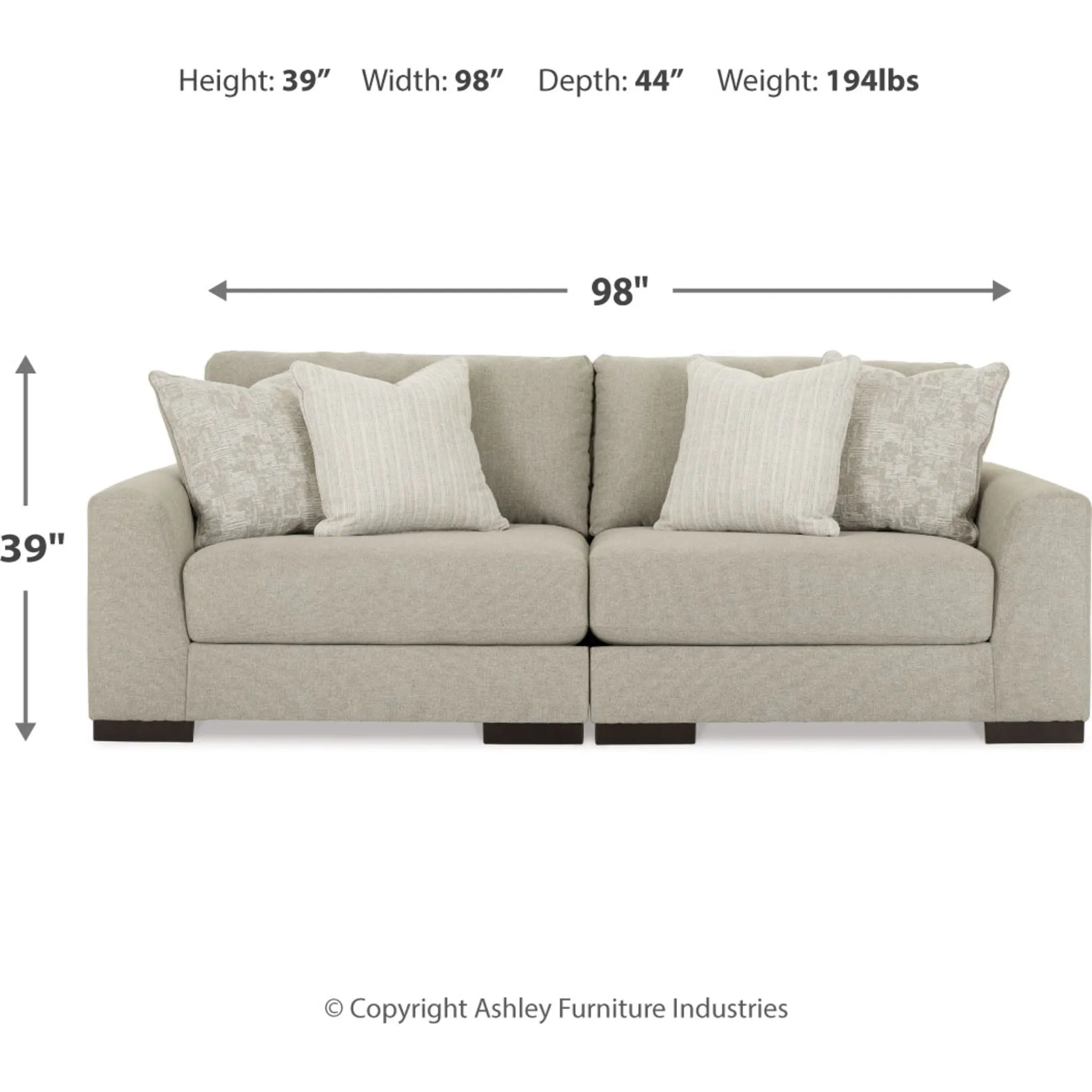 Lyndeboro-Exclusive 2 Piece Modular Sectional