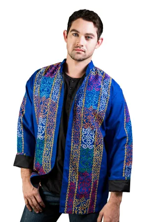 Maranao Okir Embroidery Unisex Blazer - Blue