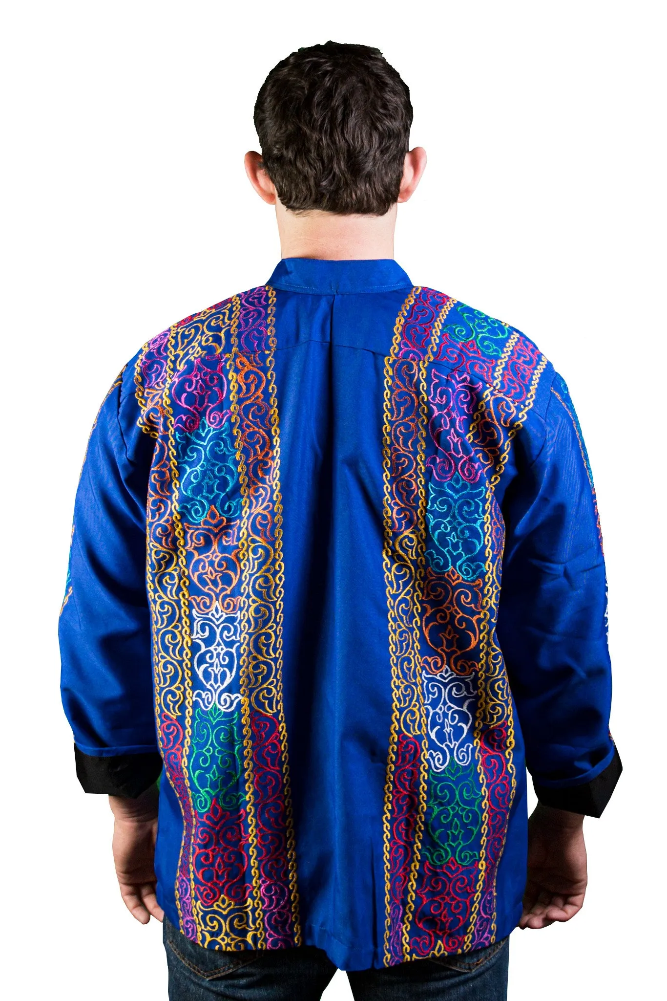 Maranao Okir Embroidery Unisex Blazer - Blue