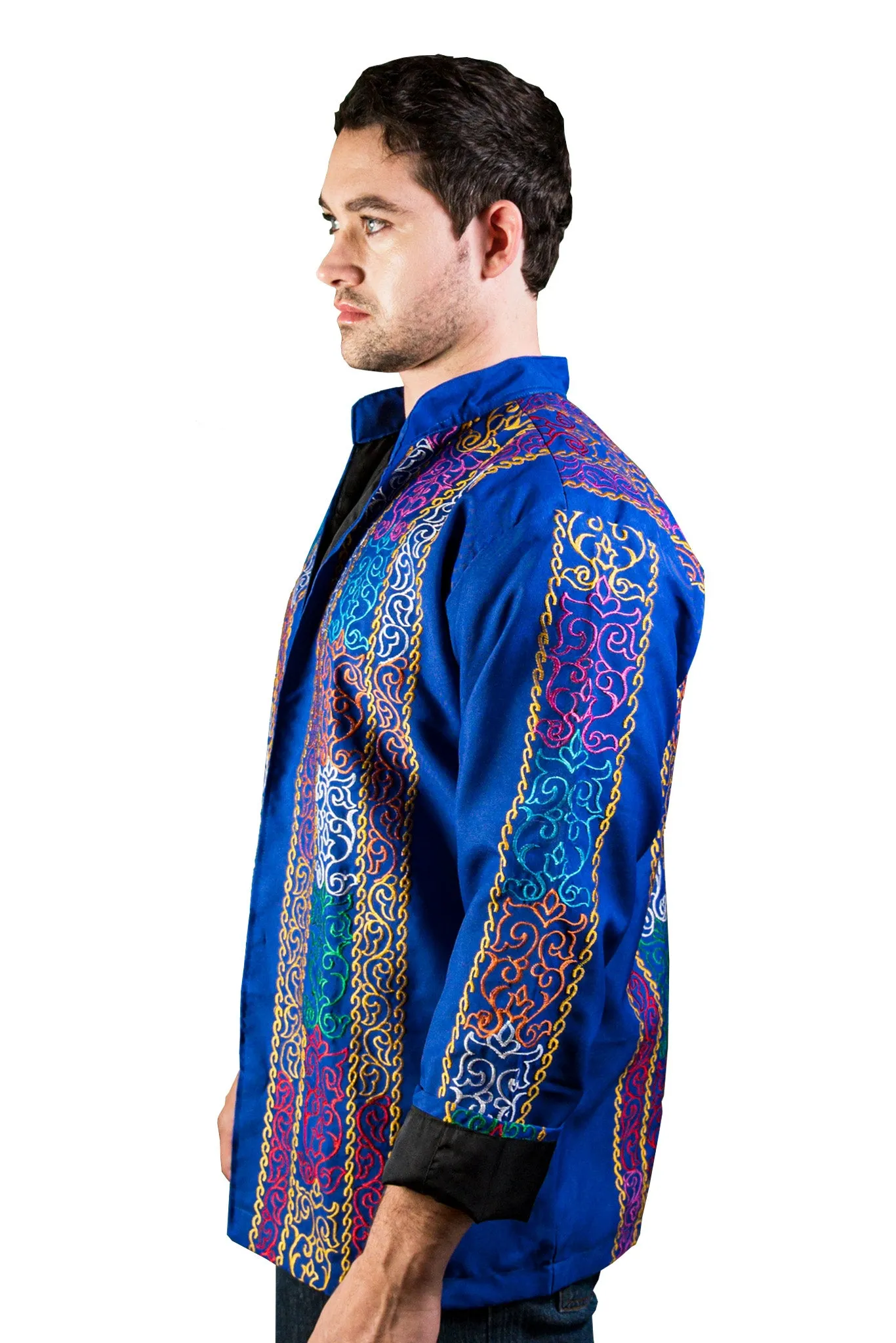 Maranao Okir Embroidery Unisex Blazer - Blue