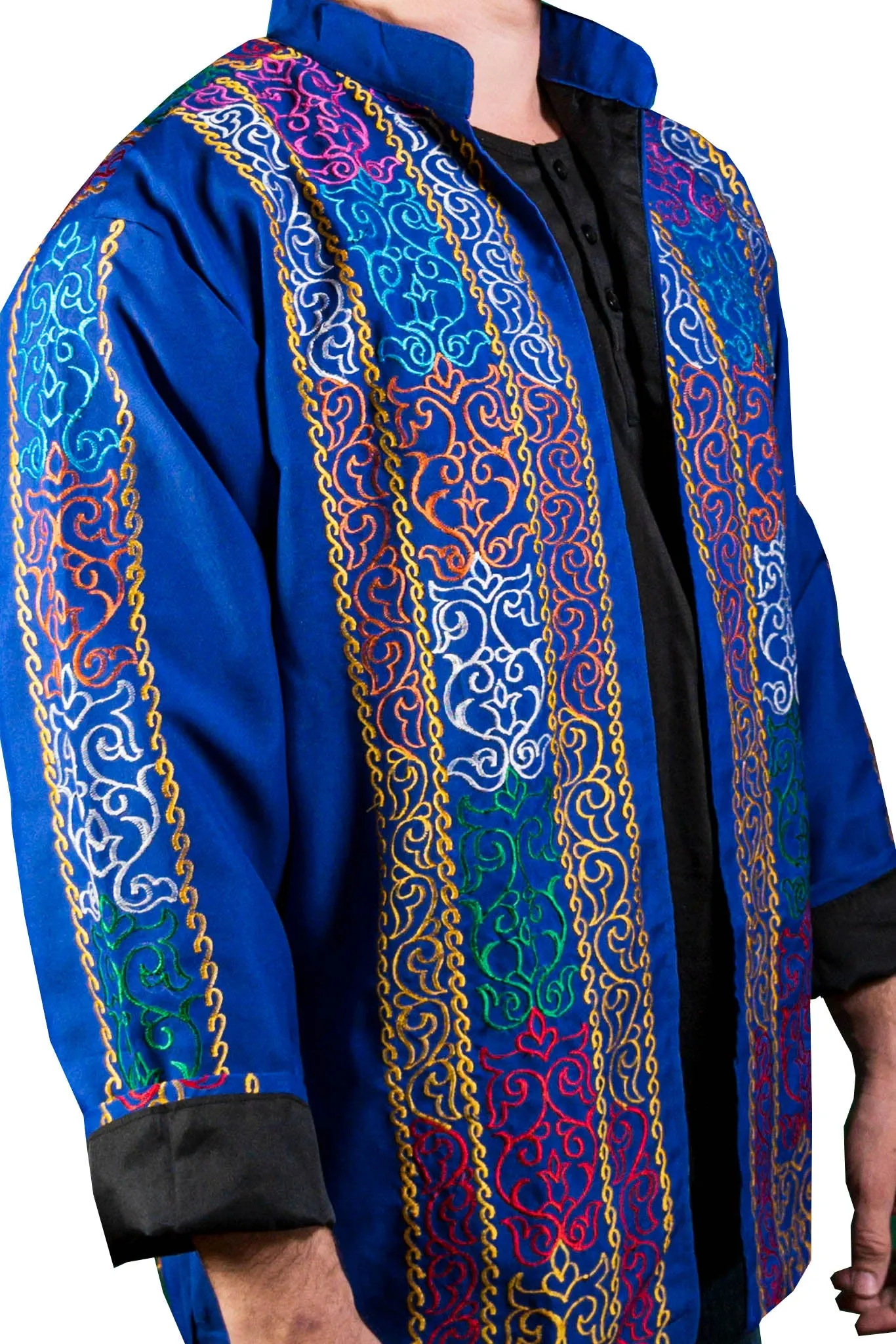 Maranao Okir Embroidery Unisex Blazer - Blue