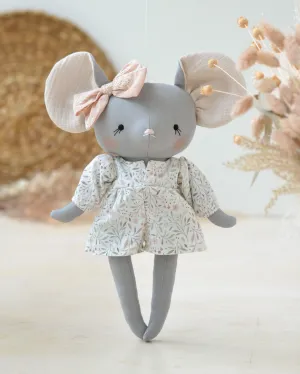 Mouse Soft Toy Laure Floral jumpsuit