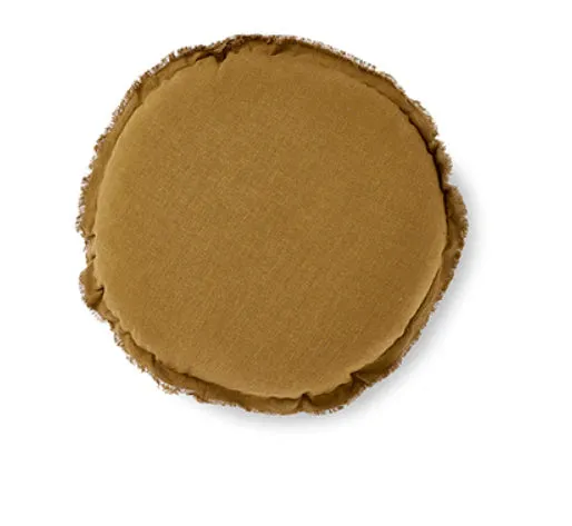 Ochre Lewis Round Cushion