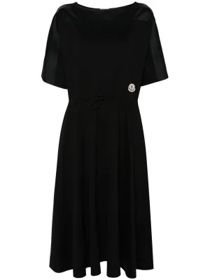 panelled A-line midi dress