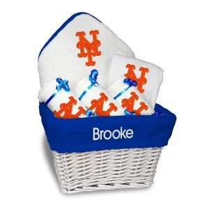 Personalized New York Mets Medium Basket - 6 Items