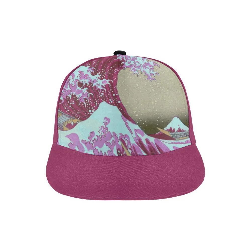 Pink Waves Off Kanagawa All Over Print Hat