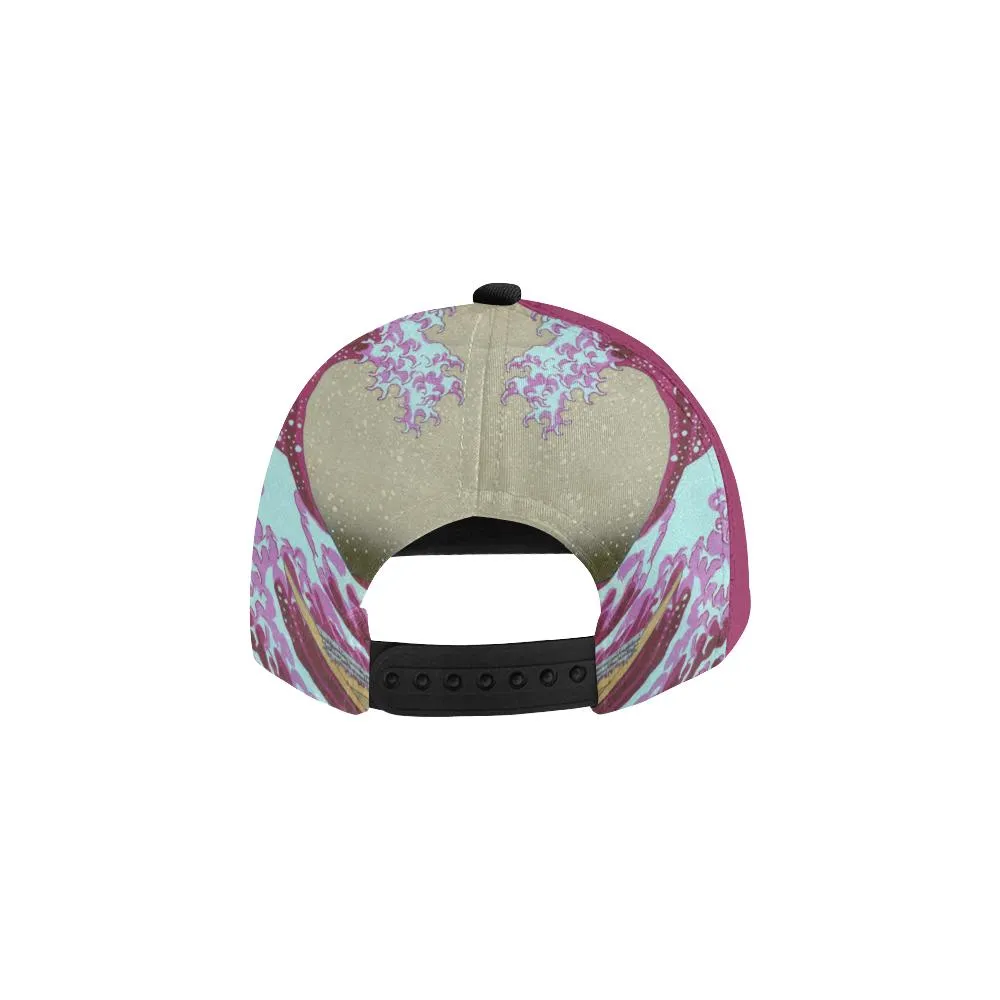 Pink Waves Off Kanagawa All Over Print Hat