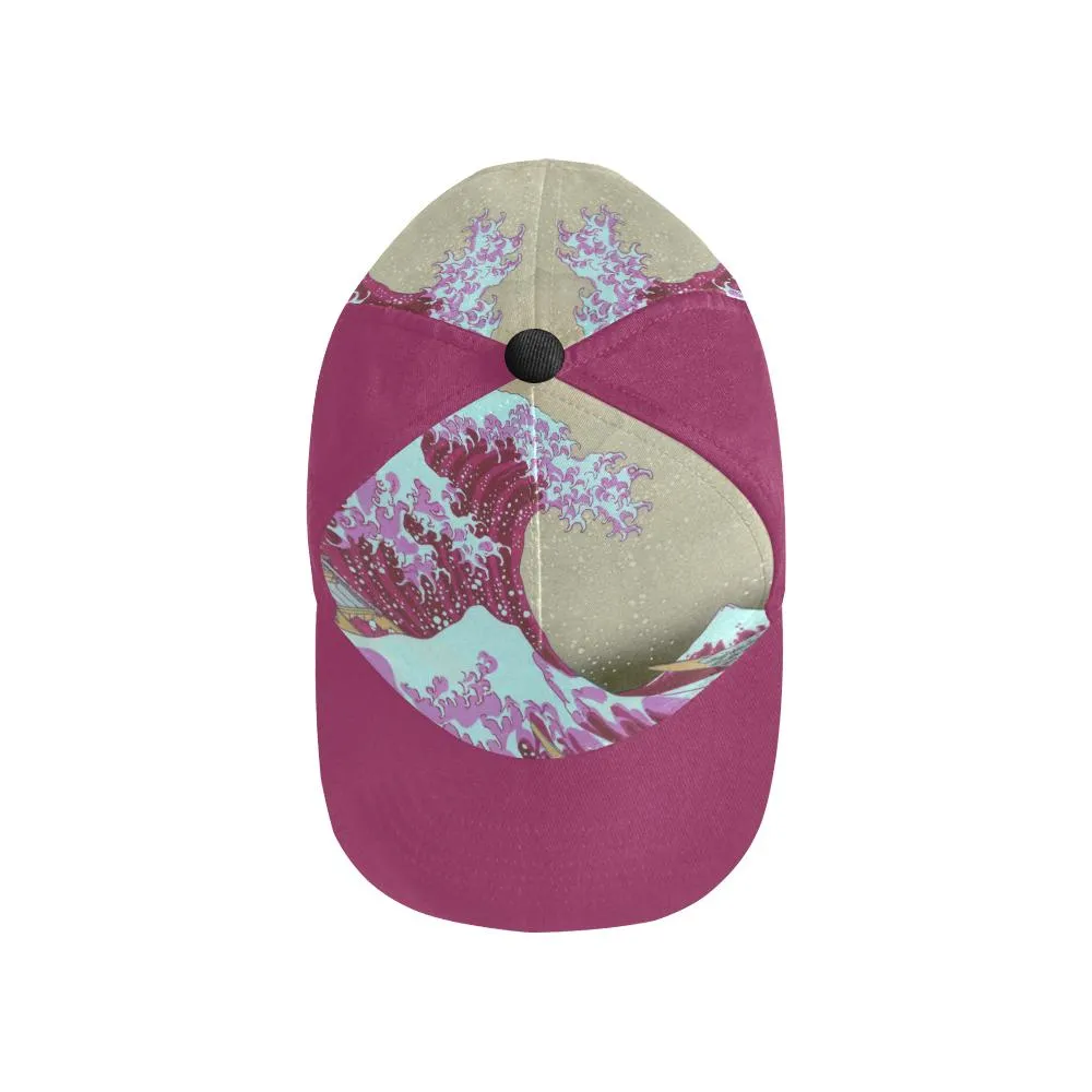 Pink Waves Off Kanagawa All Over Print Hat