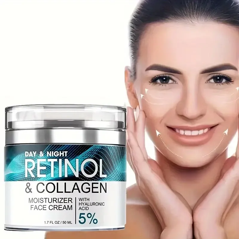 Retinol Moisturizing Cream With Collagen, Hyaluronic Acid, Vitamin C E, Soothes Dry Skin