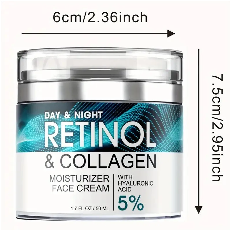 Retinol Moisturizing Cream With Collagen, Hyaluronic Acid, Vitamin C E, Soothes Dry Skin