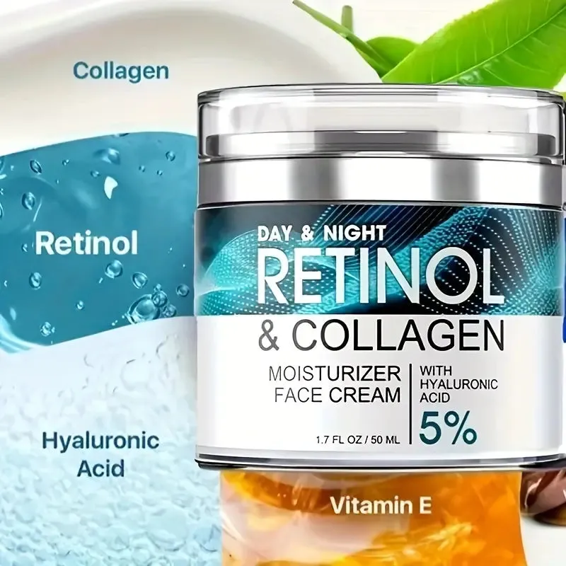 Retinol Moisturizing Cream With Collagen, Hyaluronic Acid, Vitamin C E, Soothes Dry Skin